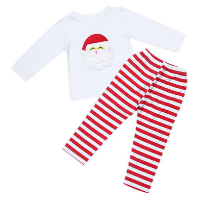 

2pcs Baby Kids Christmas Clothes Santa Claus Printed T-ShirtLong Pants