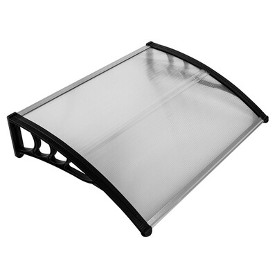 

40"x 30" Black Window Awning Front Door Canopy Patio Cover Yard Garden