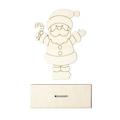

Christmas Deer Tree Santa Blank Wooden Ornament Children Painting Kids DIY Decor