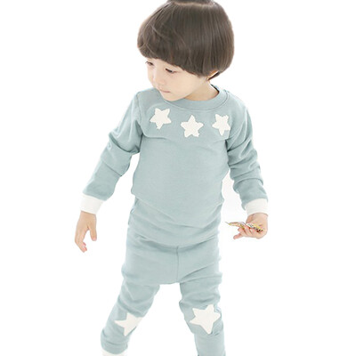 

Baby Kids Boys Girls Star Print Outfits Set Long Sleeve Blouse TopsPants Sleepwear Pajamas