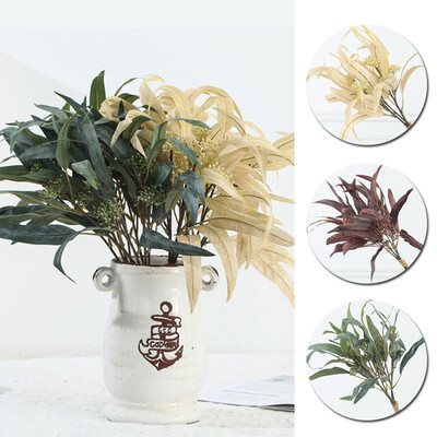

Artificial Faux Silk Eucalyptus Plant Leaves Bunch Fake Plant Home Party Decor