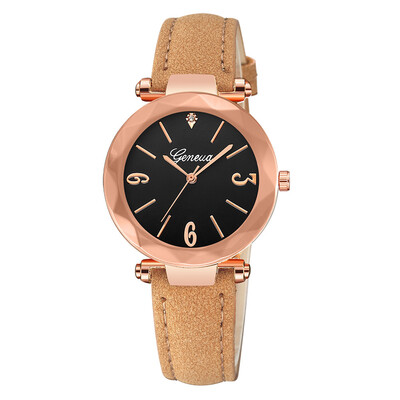 

Top Brand Rose Gold Luxury High Quality Casual Geneva Leather Strap Women Watches Bracelet Ladies Clock Hour Quartz Watch 233