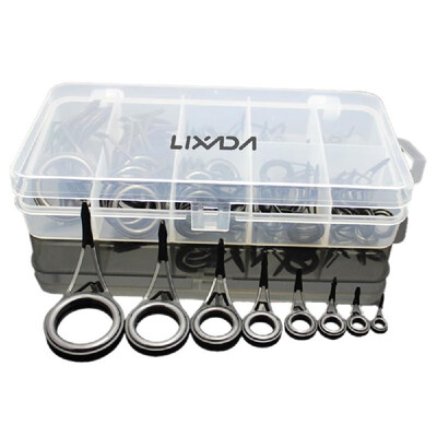 

Lixada 75pcs Various Sizes Fishing Rod Guide Tip Fishing Line Spinning Guide Eyes Rings Tip Top Repair Kit Set