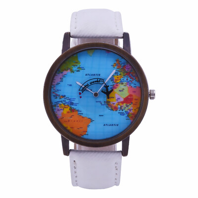 Creative airplane map watch male&female fashion students