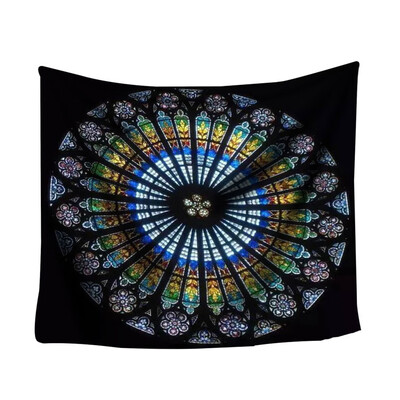 

Gobestart Colorful Print Tapestry Art Room Notre Dame Wall Hanging Tapestry Art Nature
