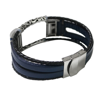 

〖Follure〗Replacement Leather Wristband Band Strap Bracelet For Fitbit Charge 2 BK
