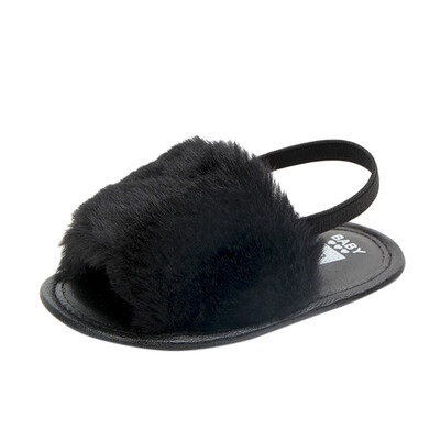 

Newborn Infant Baby Letter Solid Flock Soft Sandals Slipper Casual Shoes