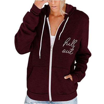 

Toponeto Womens Hoodie Full Zip Long Sleeve Lightweight Sweatshirts Pockets Jacket Coat