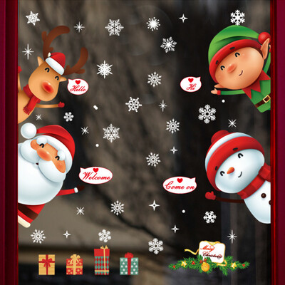 

QKS10242 Merry Christmas PVC Door Window Wall Sticker
