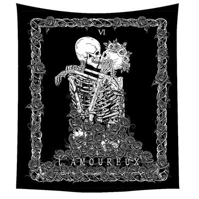 

Mandala Skull Printed Tapestry Wall Hanging Blanket Yoga Mat Bedroom Decor