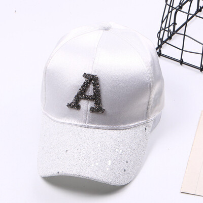 

Fashion letters baseball cap wholesale spring&summer students casual Joker Sun visor personality satin hat