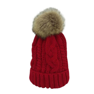 

Fashion Women Fleece Winter Warm Hat Pom Ball Cap Knitted Beanie Twist Hats