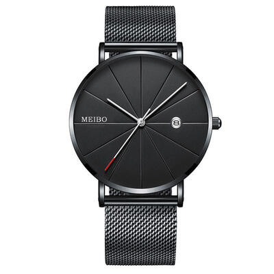 

European&American mens fashion trend watch high-end business network with casual quartz watch gift table