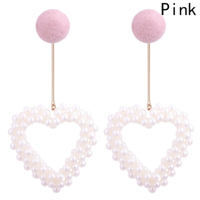 

Fashion Pearl Crystal Heart Hollow Earrings Set Charm WomenProm Jewelry Sets Accessories