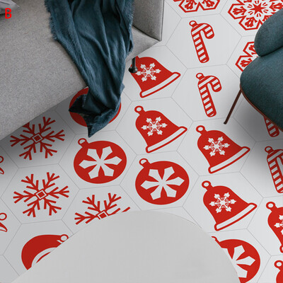 

Tailored Christmas Hexagonal Anti-Slip Stickers Living Room Bathroom Wall Stickers Decorative Stickers