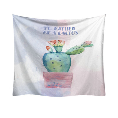 

Toponeto Fashion Tapestry Green Cactus Style Pattern Decorative Tapestry Home Decor