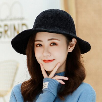 

Hat Female Japanese Chic Retro Tide Corduroy Fishermans Cap Korean Edition Warm Autumn&Winter Outdoor Pot Cap