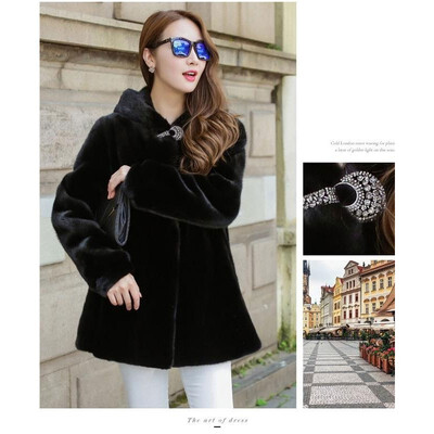 

New womens fashion fur jacket Faux fur winter warm long jacket