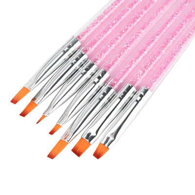 

Toponeto 7pcsNail Art UV Gel Polish Design Dot Painting Detailing Pen Brushes Tool