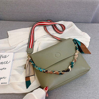 

Advanced sense of foreign style womens bag chic small fresh scarves broadband bag new 2019 Korean shoulder bag Messenger bag