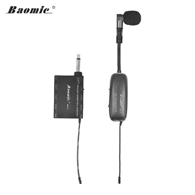

Baomic BM-12V2 Professional UHF Wireless Instrument Microphone System Receiver & Transmitter 16 Channels for Sax Saxophone French