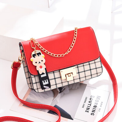 

Shangxin Womens Korean Version One Shoulder Slant Ladys Small Square Bag Chain