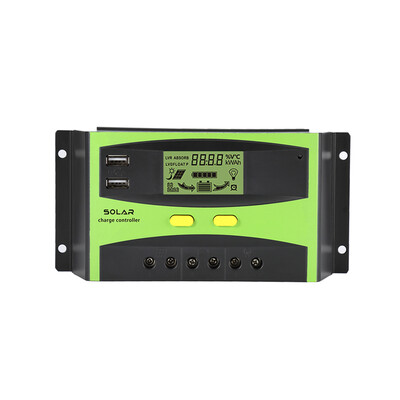 

20A 12V24V Solar Charge Controller Intelligent Solar Charging Light Regulator Dual USB Phone Port Display