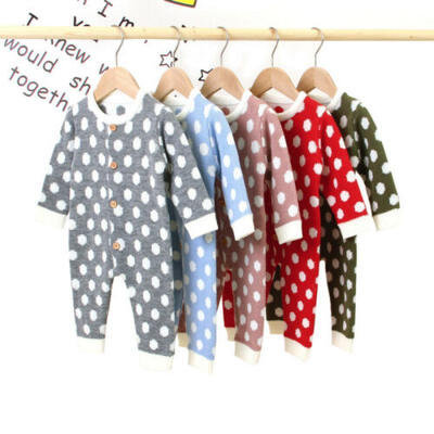 

US Infant Baby Girl Autumn Winter Knitted Sweater Romper Bodysuit Overall Outfit