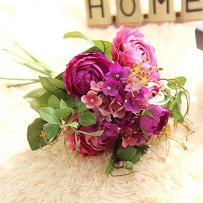 

FUNNYBUNNY Artificial Arrangements Wedding Bouquets Decorations Plastic Floral Table Centerpieces Kitchen Garden Party Decor