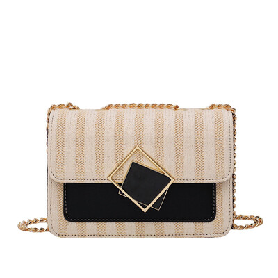 

New cross-body bag female shoulder bag small bag female 2019 spring new chic rhombic chain bag wild red