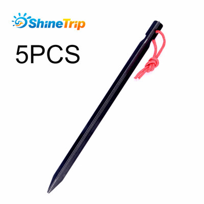 

5x 9 Aluminum Alloy Outdoor Camping Trip Tent Peg Ground Beach Nail Stakes Tri