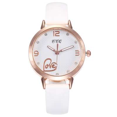 

Women Watches Dot Digital Dial Ladies Simple Quartz Wristwatch Solid Color Leather Strap Clock Dress Gift Zegarki Damskie