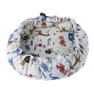 

Retractable Soft Round Pumpkin Shaped Cushion Printing Warm Dog Pet Bed