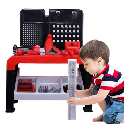 

Kids Workbench With Realistic Tools Electric Drill Toy For Construction Workshop