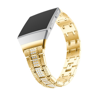 

〖Follure〗Luxury Alloy Crystal Watch Band Wrist strap For Fitbit Ionic BK
