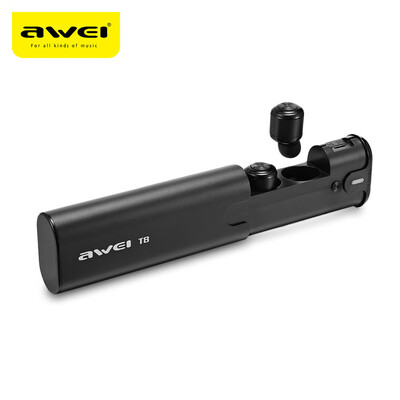 

Awei T8 Mini TWS Twins True Wireless Bluetooth V42 Earbuds Headset with Charging Base