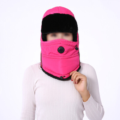 

Men Women Trapper Aviator Face Mask Hat Thick Wool Winter Warm Outdoor Headwear