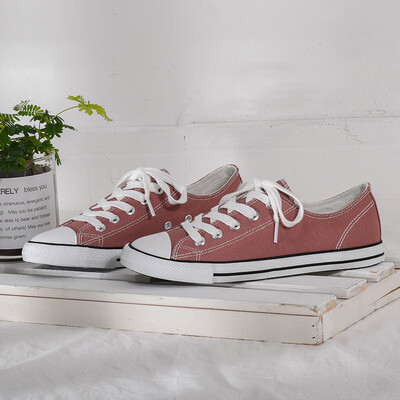 

2019 new autumn thin canvas shoes female students Korean version of the retro port wind shoes super fire board shoes tide