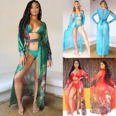 

Women Summer Chiffon Bikini Cover Up Swimwear Bathing Suit Beach Dress Long Maxi