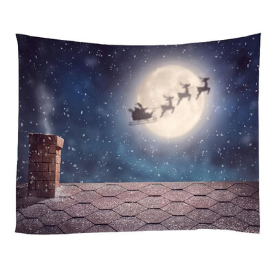 

Christmas Tapestries Wall Hanging Art Tapestry Polyester Xmas Fireplace Tapestry Table Cloth Bedspread Beach Picnic Mat Party Livi