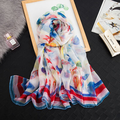 

Spring&autumn new Korean version of the striped scarf female beach travel beach towel summer sunscreen wild dual-use shawl