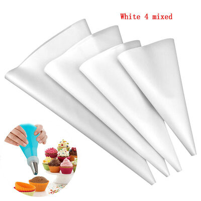 

silicone pastry bag 4pcspack mixed 4 size blue pink green white cake decoration baking tools without nozzles