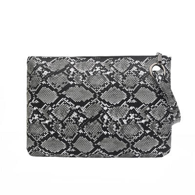 

Snake Print Wristlet Clutch Women Money Phone Pouch PU Leather Coin Purse