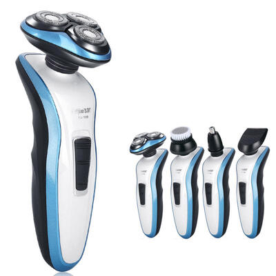 

4-in-1 4D Rechargeable Triple Blade Electric Shaver Razor Washable Beard Trimmer Shaving Machine For Men