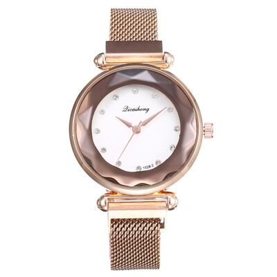 

Explosion models creative fashion Milan with magnet buckle watch womens diamond mirror lazy quartz ladies watch