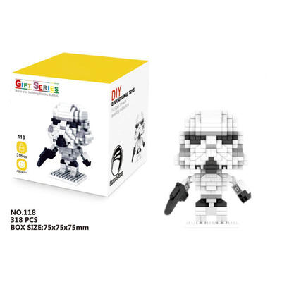 

Assembled Building Blocks Mini Miniature Diamond Blocks Planet Series 118-121 Black Warrior