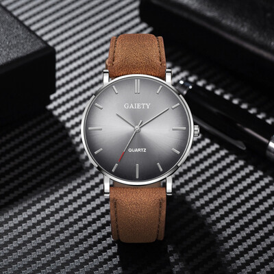 

〖Follure〗Fashion Simple Casual Mens Watch Business Leather With Strap Mens Watch