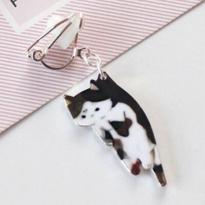 

New Mode Style Shipping Newest Lovely Cat Kitty Studs Earrings Wholesale Birthday Fashion Gifts