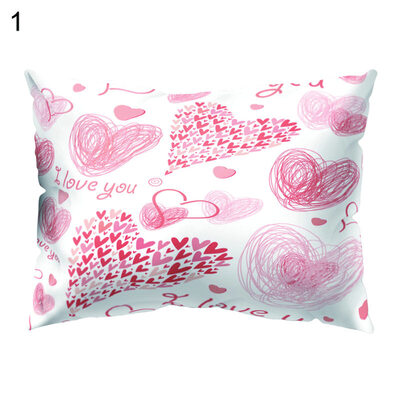 

Romantic Love Heart Pillow Cover Cushion Case Home Car Sofa Bedroom Hotel Decor
