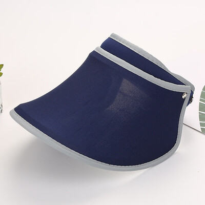 

Summer Female Double Empty Hats Visor Solid Unisex Anti UV Sun Hat Woman Beach Visor Cap